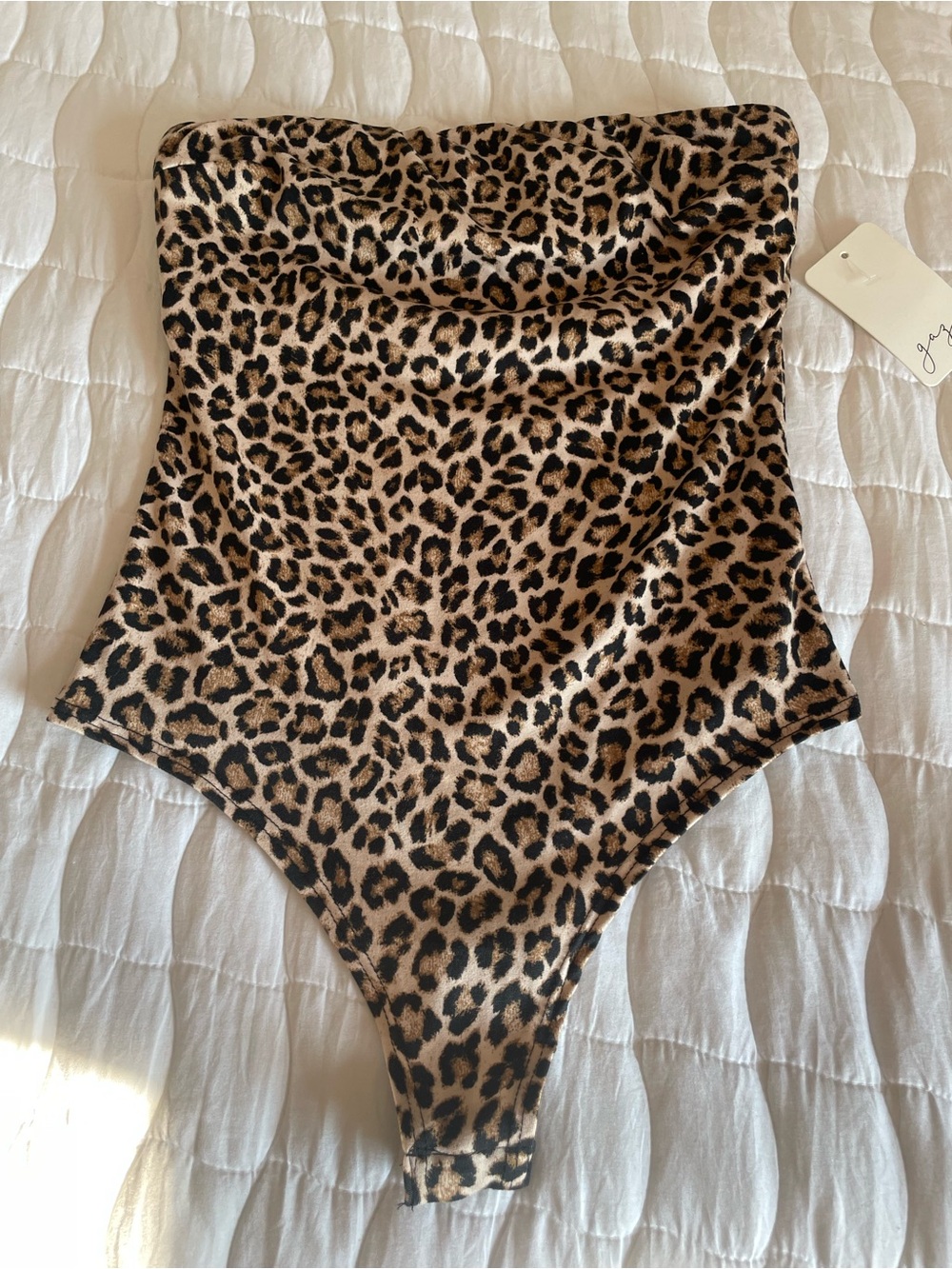 One-Piece Leopard Print Swimsuit - Brown